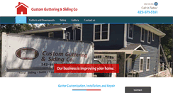 Desktop Screenshot of customgutteringandsiding.net